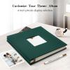 Spbapr Large Photo Album Self Adhesive 4x6 5x7 8x10 10x12 Pictures Magnetic Scrapbook Linen Cover DIY Album with A Metal Pen 13.2"x12.8"40pages view 2