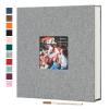 Spbapr Large Photo Album Self Adhesive 3x5 4x6 5x7 8x10 Pictures Magnetic Scrapbook Linen Cover DIY Album with A Metal Pen 11"x10.6"40pages view 1
