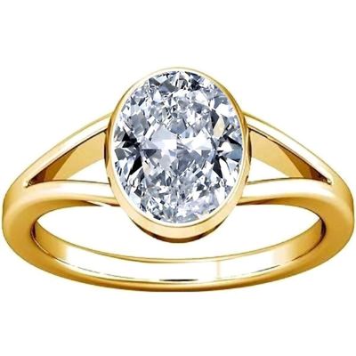 Divya Shakti 11.25-11.50 Carat American Diamond Oval Zircon Panchdhatu Ring For Men & Women