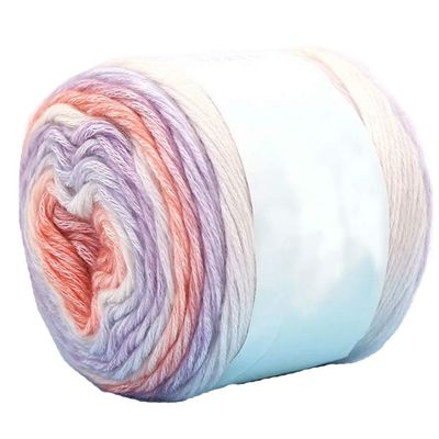 100g Multicolor Rainbow Yarn Fancy Cotton Yarn Hand Knitting Yarn Weaving Yarn Segment Soft Yarn Hat Shawl Line Material Color#12
