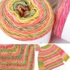 100g Multicolor Rainbow Yarn Fancy Cotton Yarn Hand Knitting Yarn Weaving Yarn Segment Soft Yarn Hat Shawl Line Material Color#8 view 4