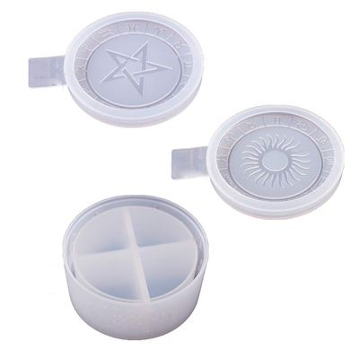 Creative DIY 12 Constellation Storage Box Resin Casting Mold with Sun Star Lids Storage Container Epoxy Resin Casting Silicone Molds Handmade Art Craft Making Tools