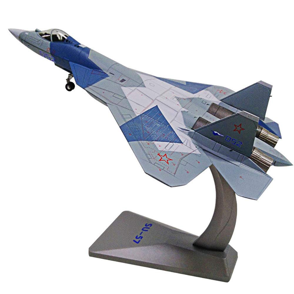Lllunimon 1/72 Su57 Alloy Fighter Model Plane,Russian Su-57 Air Force Models Static Military Ornaments Collection