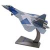 Lllunimon 1/72 Su57 Alloy Fighter Model Plane,Russian Su-57 Air Force Models Static Military Ornaments Collection view 1