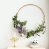 Christmas Wreaths, Christmas Hoops, Gold Metal Hoops, Metal Rings, Wreath Decor, Floral Hoop Round Metal Frame,Door Wreath Hoops,Large Hoops (Gold, 36 Inches) view 3