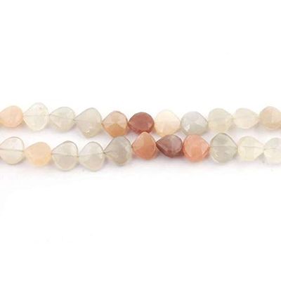 LKBEADS Big Halloween Sale 1 Strand Multi Moonstone Faceted Heart Center Drill Briolettes - Multi Moonstone Beads. 9mmx11mm-10mmx11mm 8 inches SB136 Code-HIGH-37199