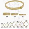 Nurge Premium Quality Beech Wood Embroidery Hoop, Cross Stitch Hoop with Gold Plated Adjustable Brass Screw for DIY Projects Ideal for Crafters,Beginners & Professionals - 5.12" Diameter & 0.31" Thick view 3