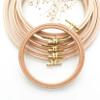 Nurge Premium Quality Beech Wood Embroidery Hoop, Cross Stitch Hoop with Gold Plated Adjustable Brass Screw for DIY Projects Ideal for Crafters,Beginners & Professionals - 5.12" Diameter & 0.31" Thick view 4