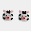 LUOZZY 2Pcs Cow Hair Pin Lovely Cow Applique Hair Clip Felt DIY Hair Accessories Supplies view 2