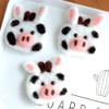 LUOZZY 2Pcs Cow Hair Pin Lovely Cow Applique Hair Clip Felt DIY Hair Accessories Supplies view 3