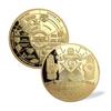 Masonic Challenge Coin Gold Plated for Freemason Coin 3D Design with Case view 1