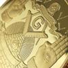 Masonic Challenge Coin Gold Plated for Freemason Coin 3D Design with Case view 4