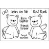 Bear Best Friends Animal Stamps for Card-Making and Scrapbooking by The Stamps of Life - BestBudBears2Stamp view 2