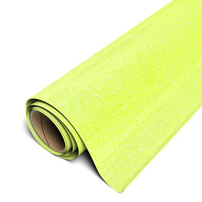 Siser Glitter HTV 20" x 50yd Roll - Iron on Heat Transfer Vinyl (Neon Yellow)