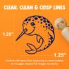 Cheery Spotted Narwhal Rubber Stamp for Stamping Crafting Planners - 1-1/4 Inch Large view 2