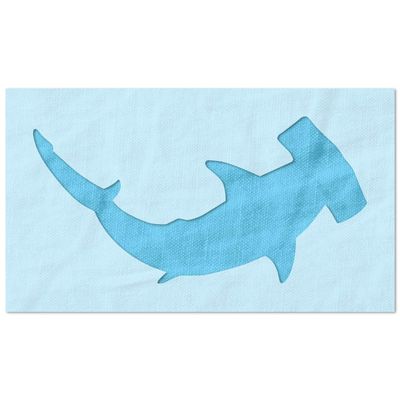 Stencil Stop Hammerhead Shark Stencil - Reusable for DIY Projects, Painting, Drawing, Crafts - 14 Mil Mylar Plastic (18 x 9 inches)