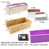 2 PCS Silicone soap molds Making Kit soap loaf bar Making molds (44oz Purple Pink Silicone) for Adults - Stainless Steel Wavy & Straight Slicer - 50 Shrink Bags and Labels view 2