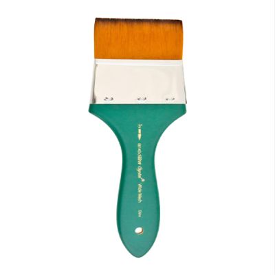 Silver Brush Limited 6814S-3 Crystal Wide Wash Paintbrush for Watercolor, & Acrylic Painting, Size 3 Inches, Short Handle