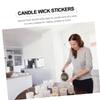 EXCEART 100pcs Candle Wick Stickers for Candle Making Double-Sided Foam Adhesive Tabs Yellow White Easy Installation Versatile Application view 2
