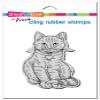 Cling Rubber Stamp SIT Kitty view 1