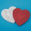 Hygloss Products Hyg91041 Doilies 4 White-Hearts 100/Pkg. view 1