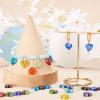 Craftdady 30Pcs Millefiori Lampwork Glass Heart Beads Handmade Colorful Flower Pattern Spacer Loose Beads 12x12mm for Jewelry Craft Making view 3