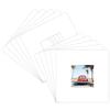 Golden State Art, Pack of 15, Acid-Free 8x8 White Pre-Cut Picture Mats for 4x4 Photos with White Core Bevel Cut Frame Mattes view 1