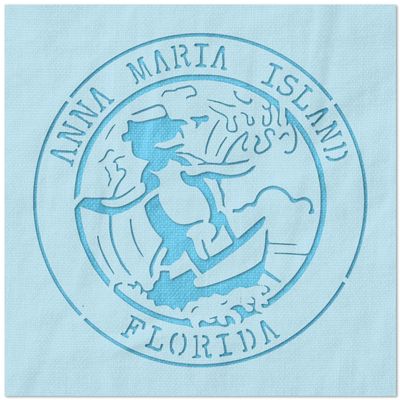 Stencil Stop Anna Maria Island Florida Stencil - Reusable for DIY Projects, Painting, Drawing, Crafts - 14 Mil Mylar Plastic (24 x 24 inches)