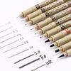 cherry blossom needle pen waterproof thread marker black 01 02 03 marker, suitable for comics, simple pen, stroke view 2