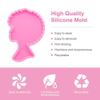 Super Shiny Afro Female Coaster Resin Molds Woman Girls Head Silicone Coaster Mold Geode Coaster Agate Resin Mold for DIY Coasters or Jewelry Making view 3