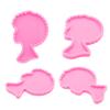 Super Shiny Afro Female Coaster Resin Molds Woman Girls Head Silicone Coaster Mold Geode Coaster Agate Resin Mold for DIY Coasters or Jewelry Making view 4