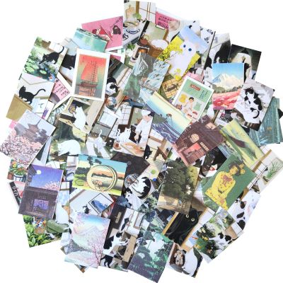 Vintage Washi Stickers Set 150 Pieces Japanese Style DIY Decorative Sticker for Scrapbooking Planner Letter Envelope Journal Diary Book Water Bottle (A)