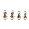 20pcs/Pack Solid Brass Round Head Screw Studs Brass Button Nail Rivet Leather Craft Accessories view 2