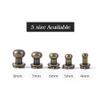20pcs/Pack Solid Brass Round Head Screw Studs Brass Button Nail Rivet Leather Craft Accessories view 4