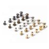 20pcs/Pack Solid Brass Round Head Screw Studs Brass Button Nail Rivet Leather Craft Accessories view 1