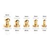 20pcs/Pack Solid Brass Round Head Screw Studs Brass Button Nail Rivet Leather Craft Accessories view 2