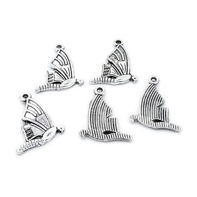 510 PCS Antique Silver Plated Jewelry Making Charms Supplies Crafting O1XG2E Moth Flying Insect