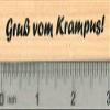 Krampus Saying Rubber Stamp, Grub vom, Greetings from view 1