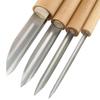Tegg Semi Round Hole Cutter 4 PCS Stainless Steel and Wood Semicircle Hole Cutters Drilling Sculpture Tools for Pottery Clay Sculpture view 4