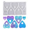 chengzui DIY Resin Mold Creative Gothic Witchcraft Board Heart Pendant Keychain Resin Mold Handmade Ouijas Planchette with Hole Silicone Art Crafts Making Tools view 2