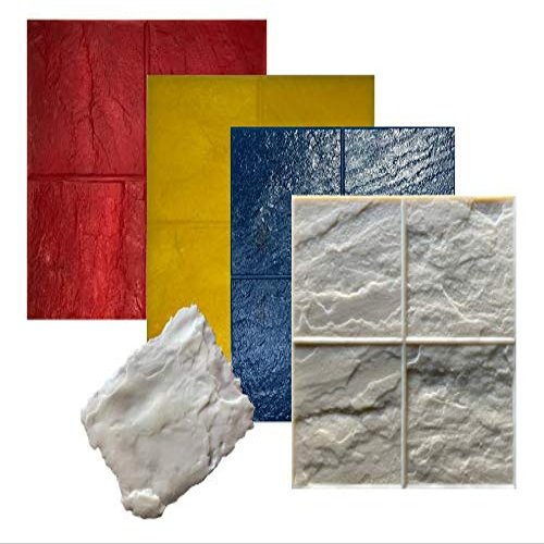5 Pcs Set of Concrete Stamping Mats SM 1914. Slate Stone Texture. 24" x 24"