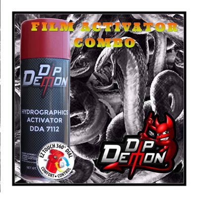 Hydrographic Film Combo Kit Snake Pit Black and Clear Transparent Hydrographic Water Transfer Film Activator Combo Kit Hydro Dipping Dip Demon