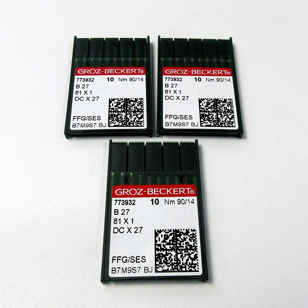 30 Groz Beckert DCX27 DCX1 B27 Industrial Serger Overlock Sewing Needles (9/65)