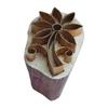 Royal Kraft Floral Brass Wooden Stamps for Block Printing on Clay, Pottery, Fabric Btag124 view 1