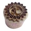 Royal Kraft Round Brass Wooden Stamps for Block Printing on Clay, Pottery, Fabric BBtag001 view 1