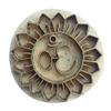 Royal Kraft Round Brass Wooden Stamps for Block Printing on Clay, Pottery, Fabric BBtag001 view 2