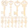 Amosfun 20Pcs Handmade Wooden Keys 1.57In Natural Lightweight Scrapbooking Embellishments for DIY Crafts Home Decoration Accessories view 1