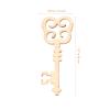 Amosfun 20Pcs Handmade Wooden Keys 1.57In Natural Lightweight Scrapbooking Embellishments for DIY Crafts Home Decoration Accessories view 2