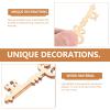 Amosfun 20Pcs Handmade Wooden Keys 1.57In Natural Lightweight Scrapbooking Embellishments for DIY Crafts Home Decoration Accessories view 4