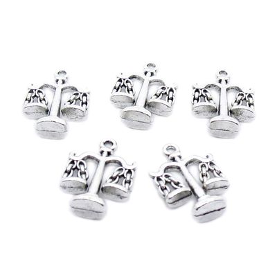 30 PCS Antique Silver Plated Jewelry Making Charms Supplies Crafting VB2R2R Libra Scale